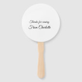 感謝していの名前の追加の文字メッセージ ハンドファン (正面)