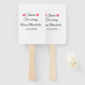 感謝していの名前の追加の文字メッセージ ハンドファン (正面&裏面)