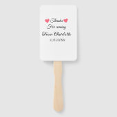 感謝していの名前の追加の文字メッセージ ハンドファン (裏面)