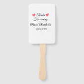 感謝していの名前の追加の文字メッセージ ハンドファン (正面)