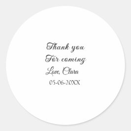感謝していの名前の追加の文字メッセージ ラウンドシール