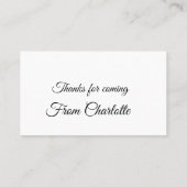 感謝していの名前の追加の文字メッセージ 名刺 (裏面)