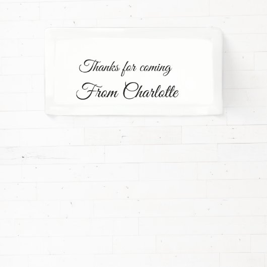 感謝していの名前の追加の文字メッセージ 横断幕 (インサイチュ)