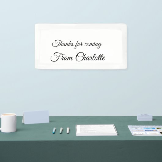 感謝していの名前の追加の文字メッセージ 横断幕 (トレードショー)