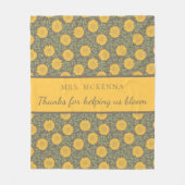 感謝していの米国の開花フリースブランケットに対して フリースブランケット (正面)