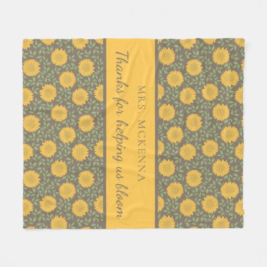 感謝していの米国の開花フリースブランケットに対して フリースブランケット (正面(横))