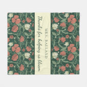 感謝していの米国の開花フリースブランケットに対して フリースブランケット (正面(横))