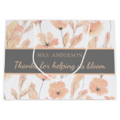 感謝していの米国の開花抱き枕に対して ラージペーパーバッグ (正面)