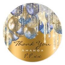 感謝していの結婚誕生日バルーン青いドリップス金ゴールドvip