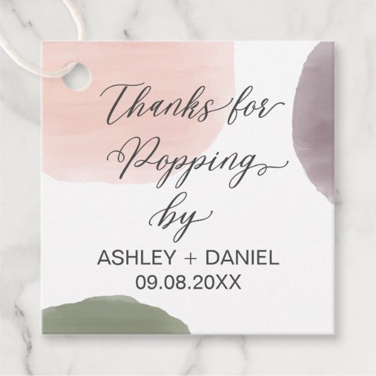 感謝していの贈り物のラベルに結婚よって フェイバータグ (正面)