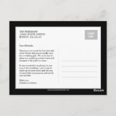 感謝していはっきりした結婚サンキューカード ポストカード (裏面)