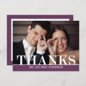 感謝していはっきりした結婚サンキューカード ポストカード (正面/裏面)