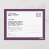 感謝していはっきりした結婚サンキューカード ポストカード (裏面)