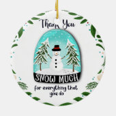 感謝していは何をやっても雪が降るクリスマス セラミックオーナメント (裏面)