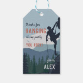 感謝していぶら下がったは |ロック登山誕生日のお願い ギフトタグ (正面)