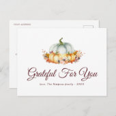 感謝しています | サンクスギビング シーズンポストカード (正面/裏面)