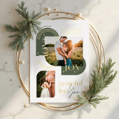 感謝しています フォー ユー モダン ジオメトリック アーチ 2枚の写真 箔シーズンカード