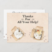 感謝していよくら救済い!猫を箱に入れて、ありがとう サンキューカード (正面/裏面)