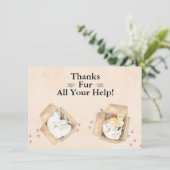 感謝していよくら救済い!猫を箱に入れて、ありがとう サンキューカード (スタンド正面)