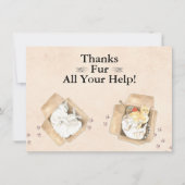 感謝していよくら救済い!猫を箱に入れて、ありがとう サンキューカード (正面)