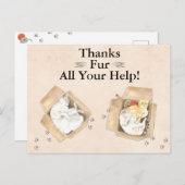 感謝していよくら救済い!猫を箱に入れて、ありがとう ポストカード (正面/裏面)