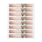 感謝しているばら色の金ゴールドの感謝祭の宛名ラベルがあって下さい ラップアラウンドラベル (シート)