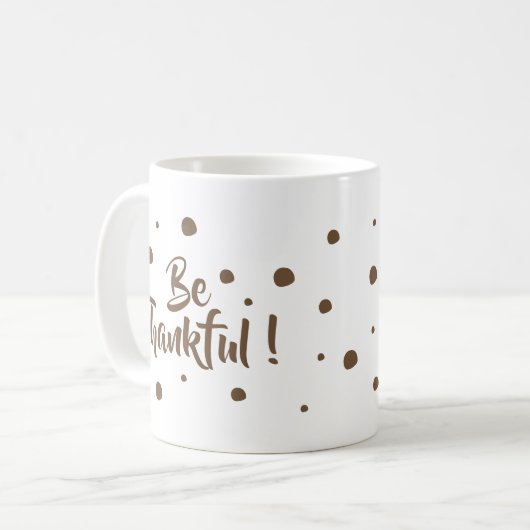 感謝しているクラシックな感謝祭のマグがあって下さい コーヒーマグカップ (正面左)
