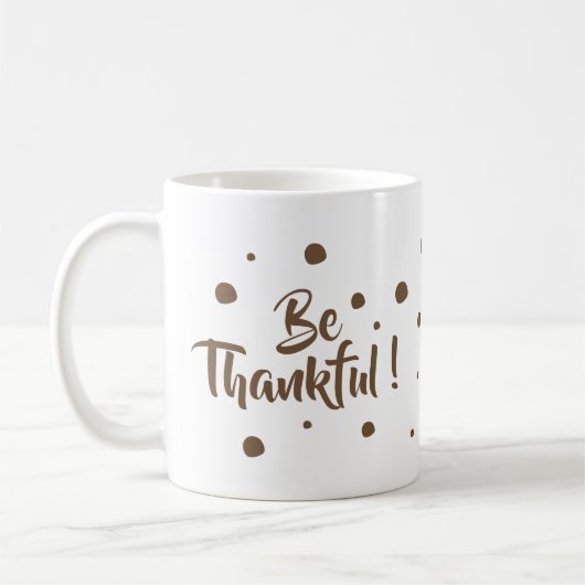 感謝しているクラシックな感謝祭のマグがあって下さい コーヒーマグカップ (左)