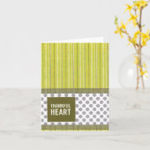 感謝しているハート4" x 5.6" カード (黄色い花)