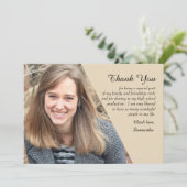 感謝している大学院の写真カード 案内状 (スタンド正面)