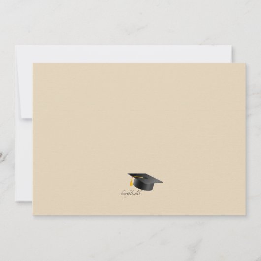 感謝している大学院の写真カード 案内状 (裏面)