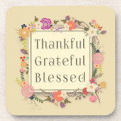 感謝している感謝した賛美された感謝祭|のコースター コースター (正面)