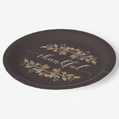 感謝している感謝祭の紅葉の紙皿 ペーパープレート (アングル)