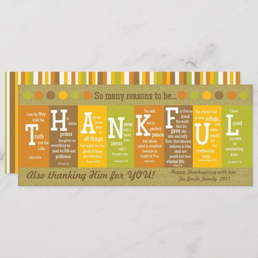 感謝している感謝祭の聖なる書物、経典はそれをカードカスタマイズ! シーズンカード (正面/裏面)