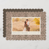 感謝している秋の写真カード サンキューカード (正面/裏面)