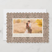 感謝している秋の写真カード サンキューカード (正面)