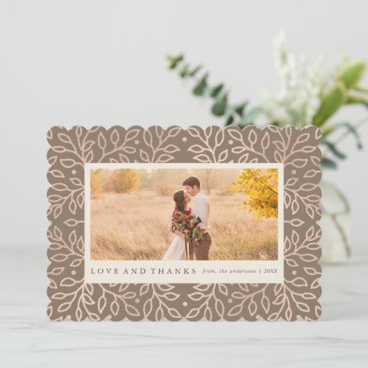 感謝している秋の写真カード サンキューカード (スタンド正面)