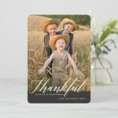 感謝している秋の季節的な写真の挨拶 シーズンカード (スタンド正面)