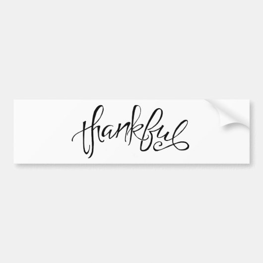 感謝している紙セット バンパーステッカー (正面)