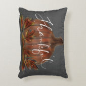 感謝している黒板の芸術の秋の枕 アクセントクッション (正面(垂直))