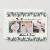 感謝していアザミ | 結婚s | 3枚のフォトカード サンキューカード (正面)