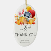 感謝していウルトラサウンドフォトおもしろいベイビー セラミックオーナメント (右)