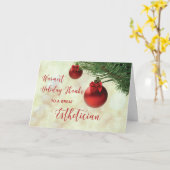 感謝していエステティシャンにクリスマスツリーオーナメント カード (黄色い花)