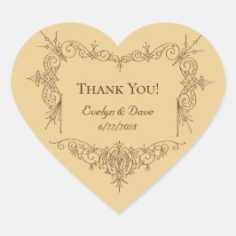 感謝していエレガントは連結カスタム文字CC0984 ハートシール