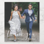 感謝していエレガントスタイリッシュ君の写真結婚を書く ワインラベル (シングルラベル)