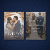 感謝していエレガントミニマル2枚の写真が消え結婚た ノートカード