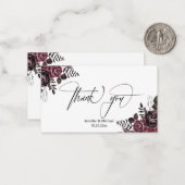 感謝していエレガントモダンYouゴシック結婚 Flowers ノートカード (正面/裏面インサイチュ)