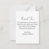 感謝していエレガント君の結婚色あせた写真 ノートカード (裏面)