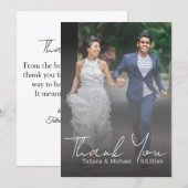 感謝していエレガント君の結婚色あせた写真 ノートカード (正面/裏面)