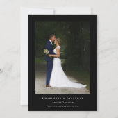 感謝していエレガント結婚2枚（モノクロ） サンキューカード (正面)